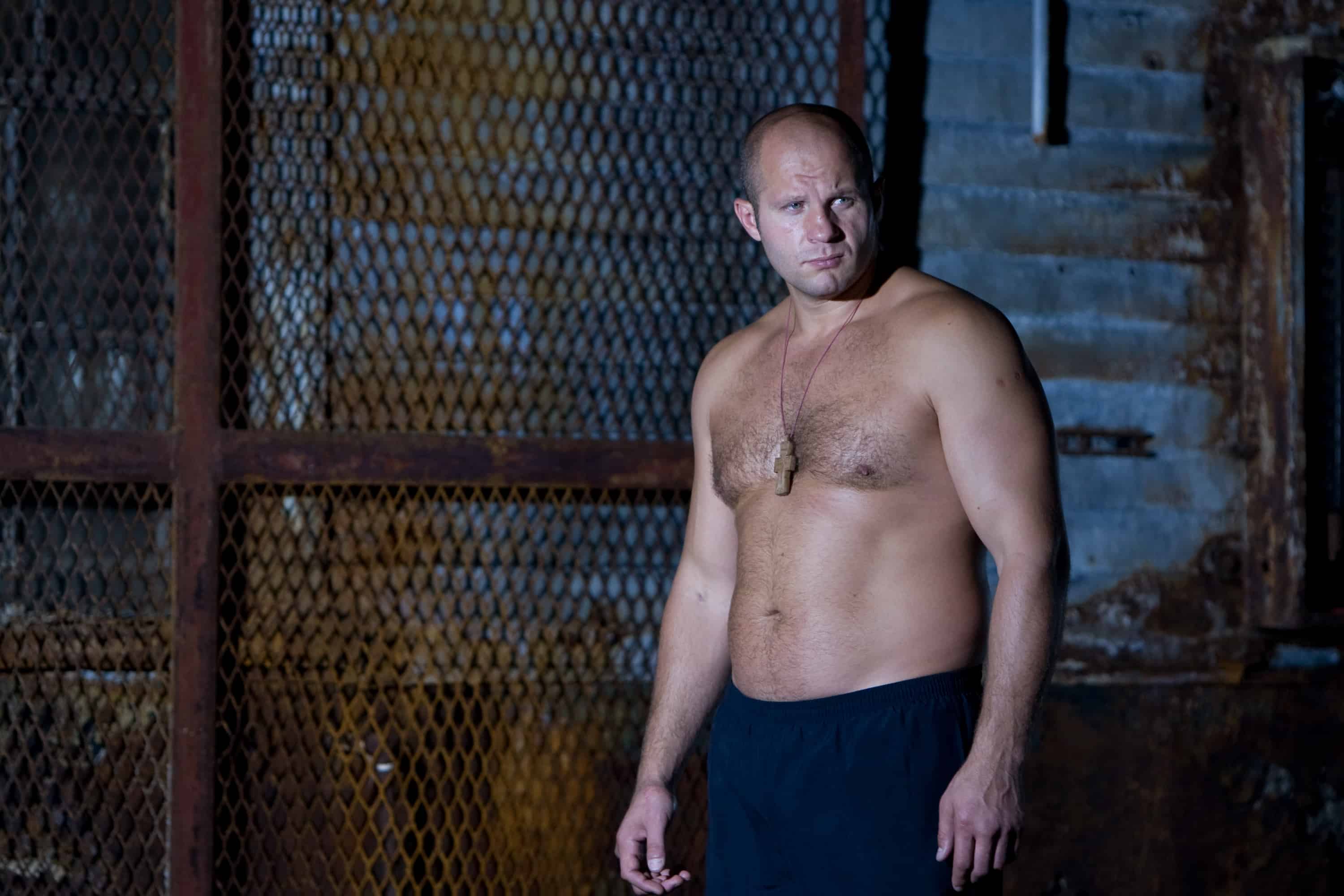 Here’s a picture of Bones Jones and Fedor smiling and sandwiching Malki Kawa.