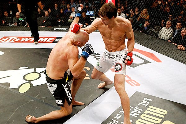 Here’s Luke Rockhold and Vitor Belfort squaring off for the first time (Luke’s not happy with Vitor).