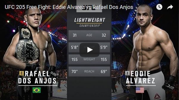 Eddie Alvarez vs Rafael Dos Anjos Full Fight Video