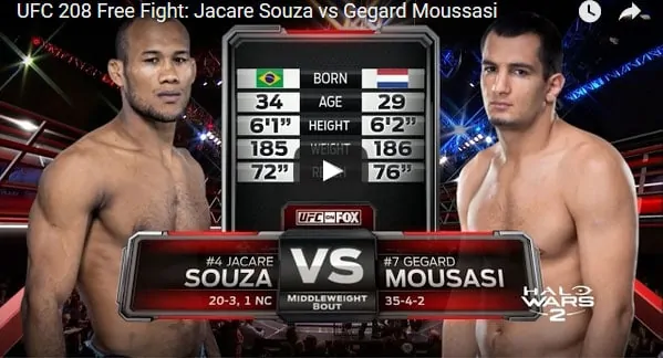 Jacare Souza vs Gegard Moussasi Full Fight Video