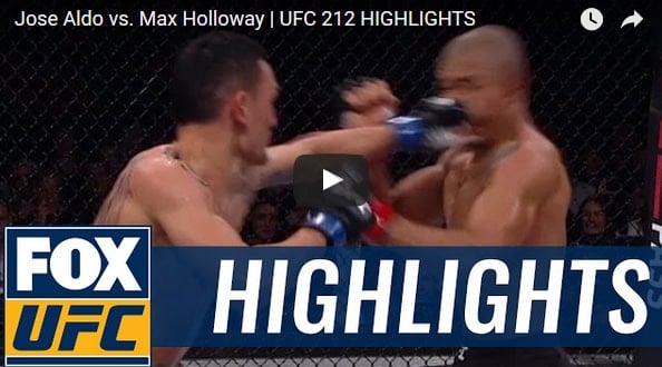 Jose Aldo vs Max Holloway Full Fight Video Highlights