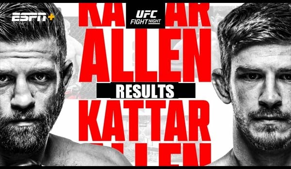 UFC Fight Night Results | Kattar Vs Allen - MMANUTS