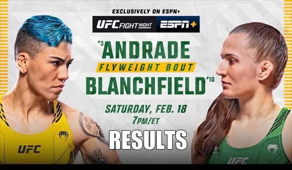 UFC Fight Night 219 Results | Andrade vs Blanchfield