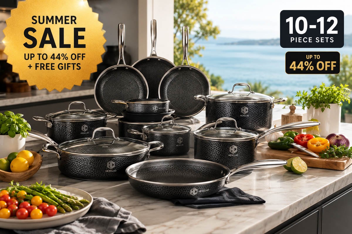 HexClad Summer Sale 2026 best cookware bundles and sets up to 44% off